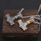 Never Fade thor&#39;s hammer mjolnir pendant necklace viking scandinavian norse viking necklace Men Stainless Steel gift