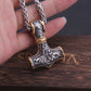 Never Fade thor&#39;s hammer mjolnir pendant necklace viking scandinavian norse viking necklace Men Stainless Steel gift