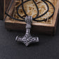 Never Fade thor's hammer mjolnir pendant necklace viking scandinavian norse viking necklace Men Stainless Steel gift