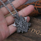 Stainless Steel Men Viking Warrior with viking axe odin raven pendant necklace as men gift with wooden box