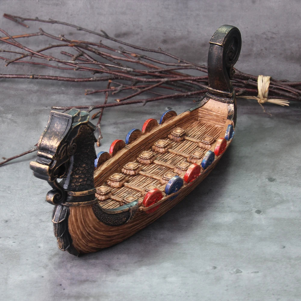 2022 New Style Viking Dragon Boat with shield and seat and many detail as vikings gift