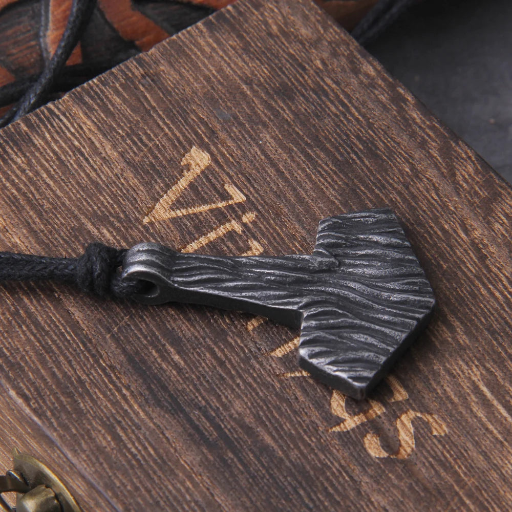 Never Fade Iron gray thor's hammer mjolnir necklace viking scandinavian norse viking necklace Men Stainless Steel gift with box