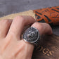 Vikings Jewelry Stainless Steel Viking Wolf ring never fade with wooden box as men gift