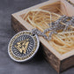 Nordic Vikings Jewelry Never Fade Odin&#39;s Valknut with Rune and Viking Axe pendant with wooden box as gift