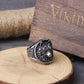 Vikings Jewelry Stainless Steel Viking Wolf ring never fade with wooden box as men gift