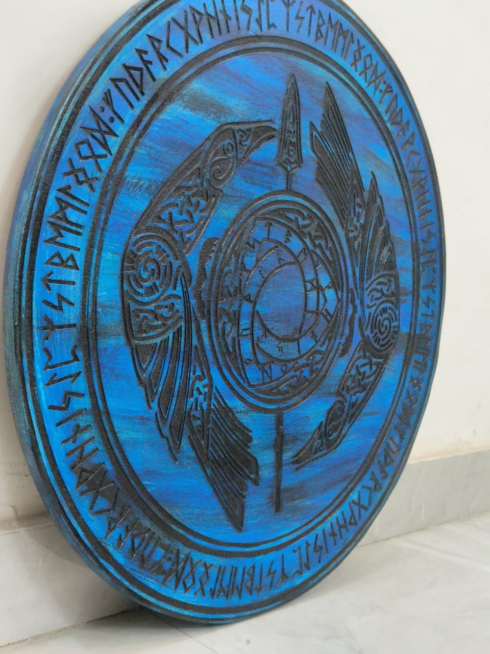 Eye Valhalla Raven Authentic Viking Shield, 24"