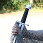 Plain Guardsman Unadorned Sword with Leather Sheath Fully Functional