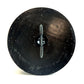 Black Mercenary Wooden Shield With Steel Rim, 24"