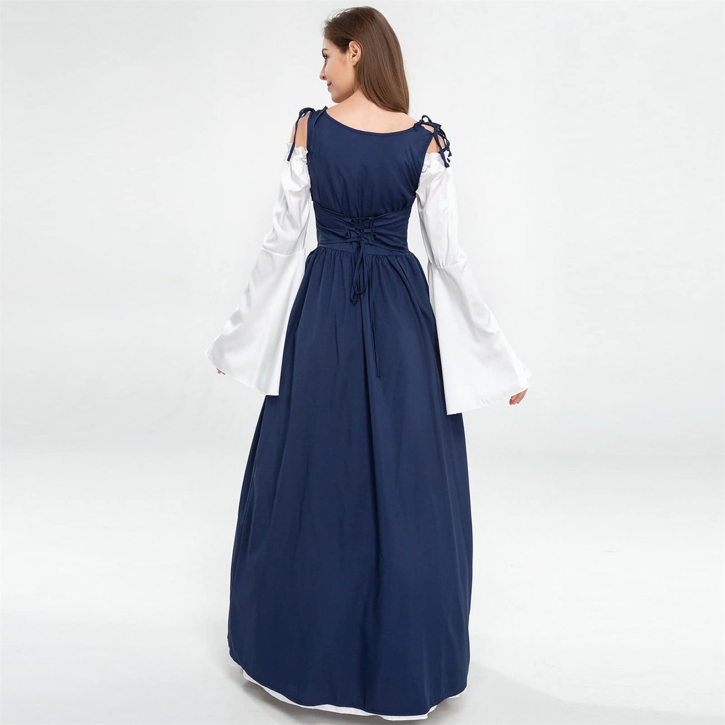 Wine Gothic Witch Medieval Wedding Dress Renaissance Dress for Women