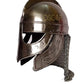 Viking Wolf Armor Helmet Silver Finish with chainmail
