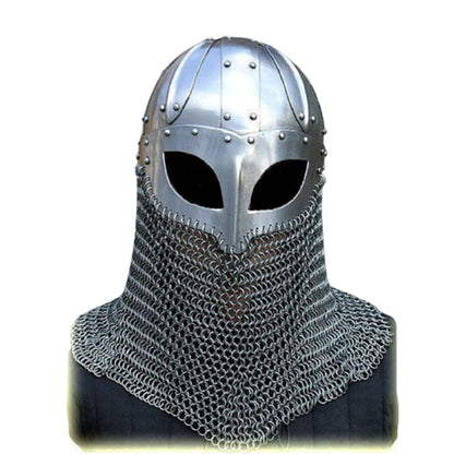 Viking Chainmail Helmet for Battle Armor