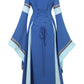 Medieval Dresses For Women Black Renaissance Dress Women Costumes Halloween Plus Size Witch Costume X-Small Blue6508