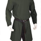 Moomphya Mens Renaissance Tunic Pirate Viking Retro Medieval Shirt Gothic Victorian Halloween Costume Tee (Without Belt) Large Green