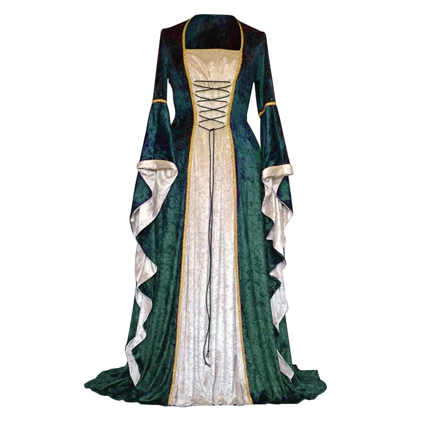 Wine Gothic Witch Medieval Wedding Dress Renaissance Dress for Women