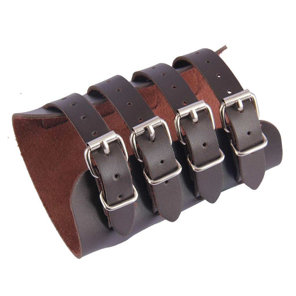 Leather Gauntlet Wristband Medieval Archery Bracers