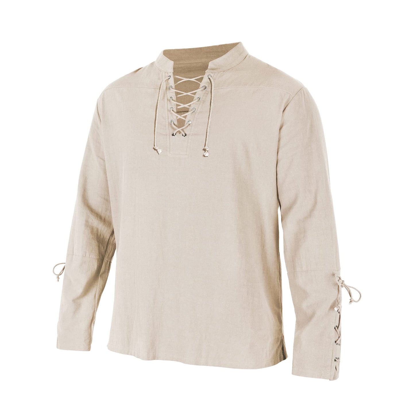 Viking Lace-Throat Slim Fit Tunic