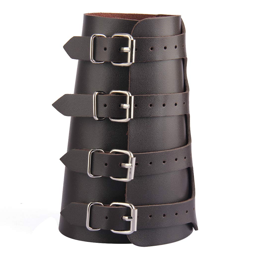 Genuine Leather Gauntlet Wristband Bracers