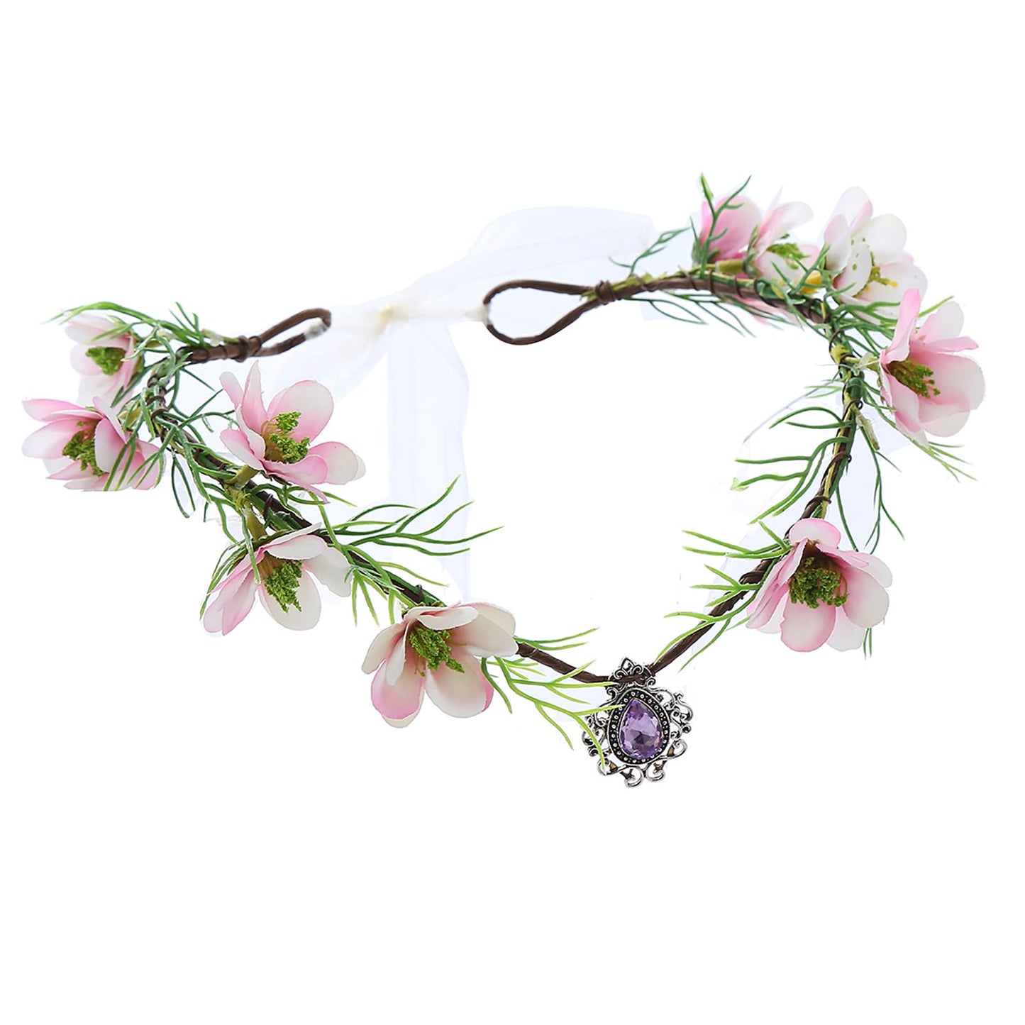 Vivivalue Floral Crown Girl Floral Headband Flower Headpiece Halo Wedding Party Photos I