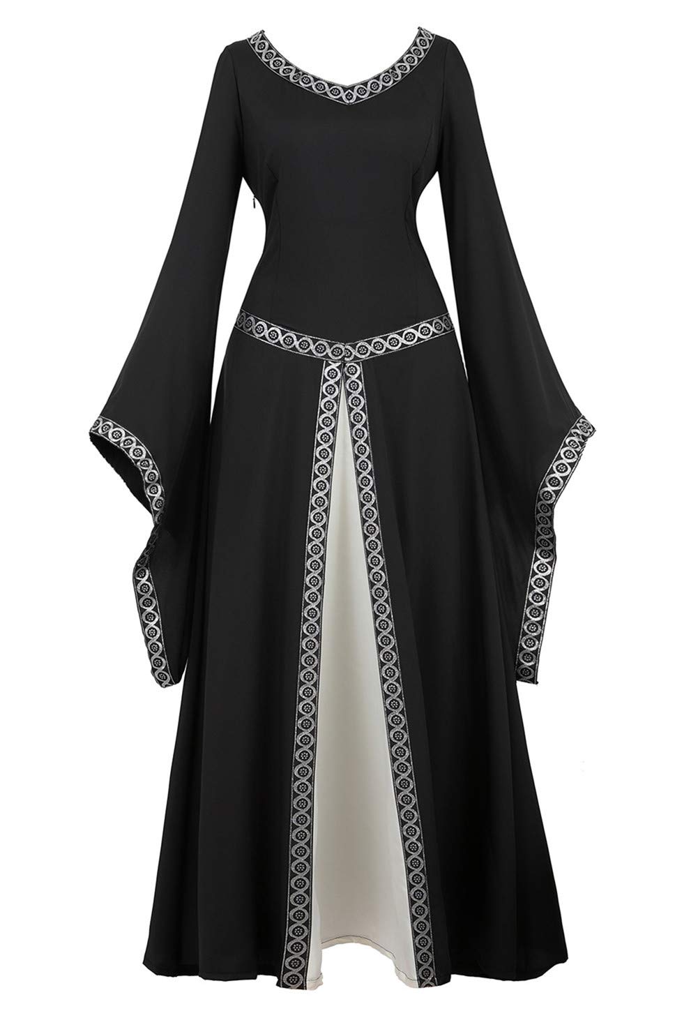 Renaissance Dresses for Women Medieval Costume Irish Long Over Dress Victorian Vintage Halloween X-Large 6508-dark Green