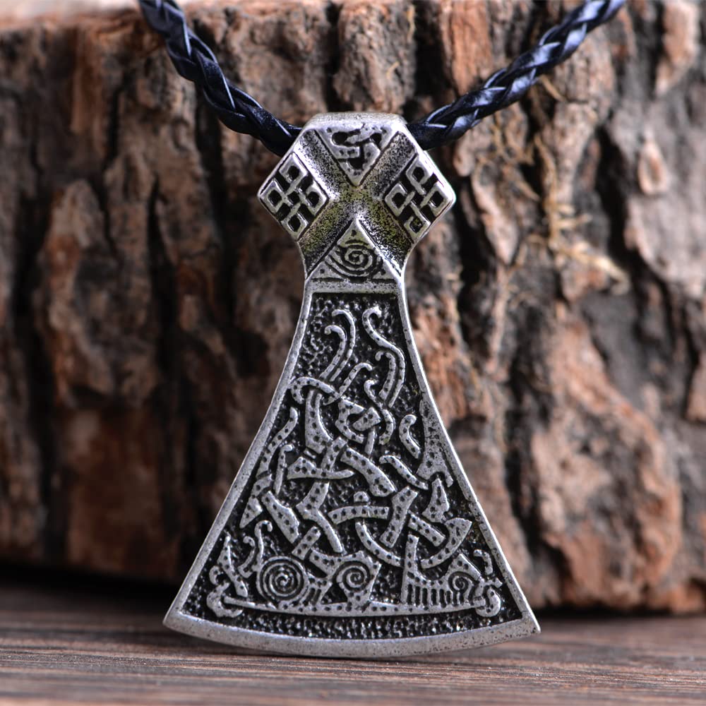 LANGHONG 1PCS Norse Viking Necklace For Men Compass Vegvisir Necklace Original Talisman Jewelry Antique Silver