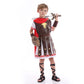 Funivals Boys Costume for Halloween Carnival，Boy Suit Role Play with Accessories Medium Viking Warrior