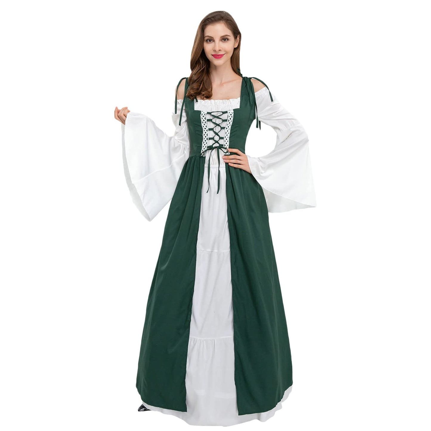 Wine Gothic Witch Medieval Wedding Dress Renaissance Dress for Women