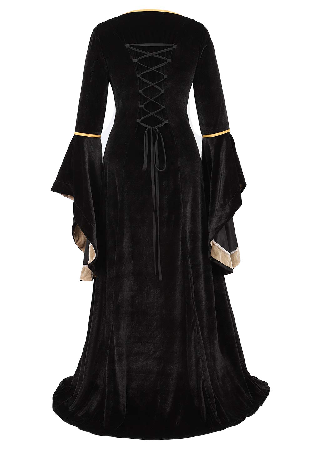 Medieval Dresses For Women Black Renaissance Dress Women Costumes Halloween Plus Size Witch Costume X-Small Blue6508