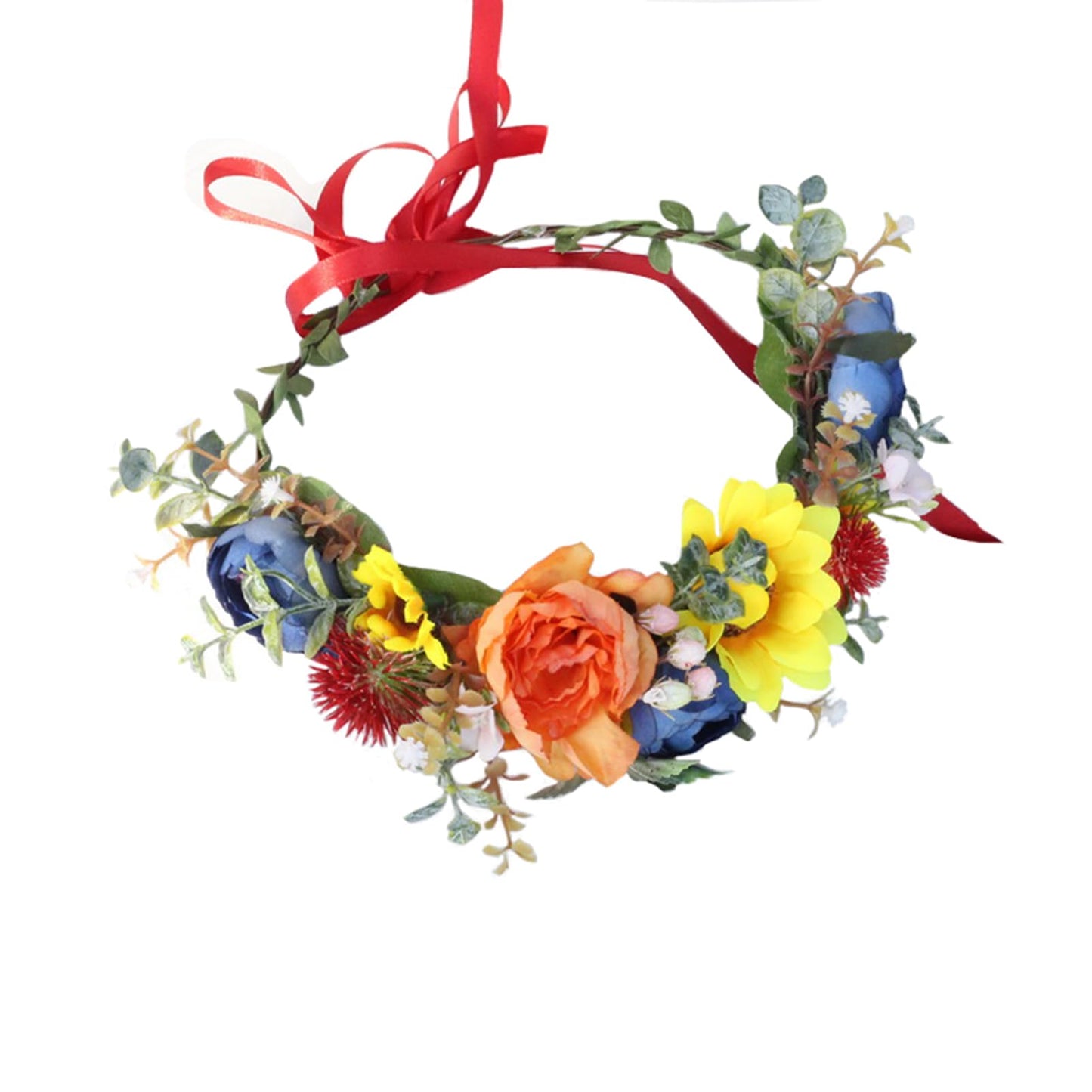 Vivivalue Floral Crown Girl Floral Headband Flower Headpiece Halo Wedding Party Photos I