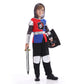 Funivals Boys Costume for Halloween Carnival，Boy Suit Role Play with Accessories Medium Viking Warrior