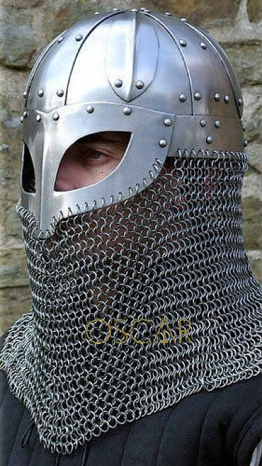 Viking Chainmail Helmet for Battle Armor