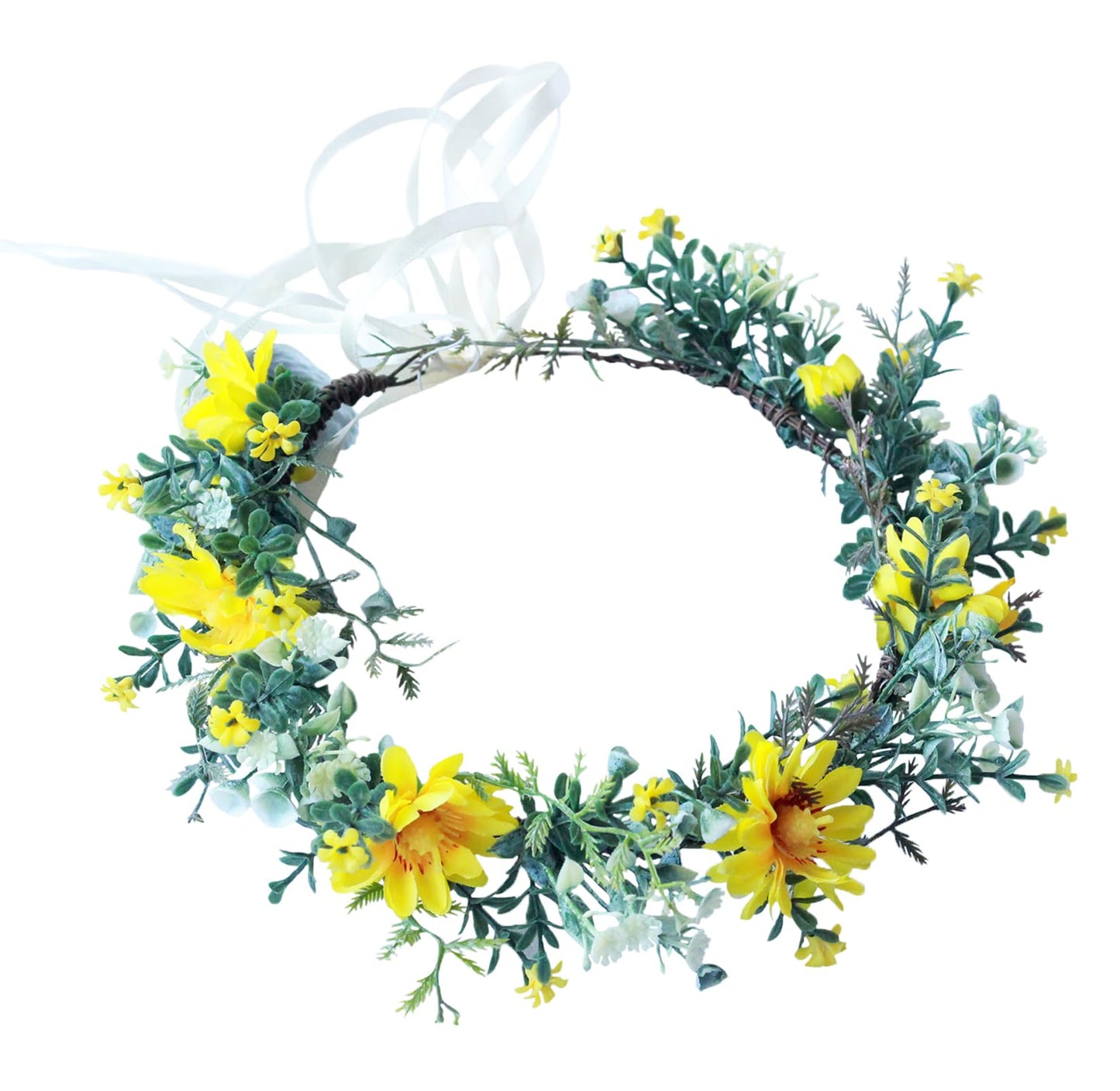 Vivivalue Floral Crown Girl Floral Headband Flower Headpiece Halo Wedding Party Photos I