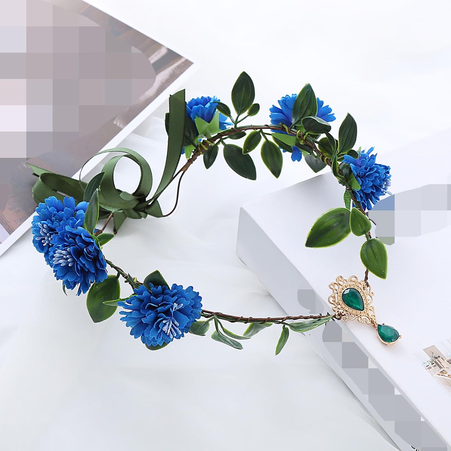 Vivivalue Floral Crown Girl Floral Headband Flower Headpiece Halo Wedding Party Photos I