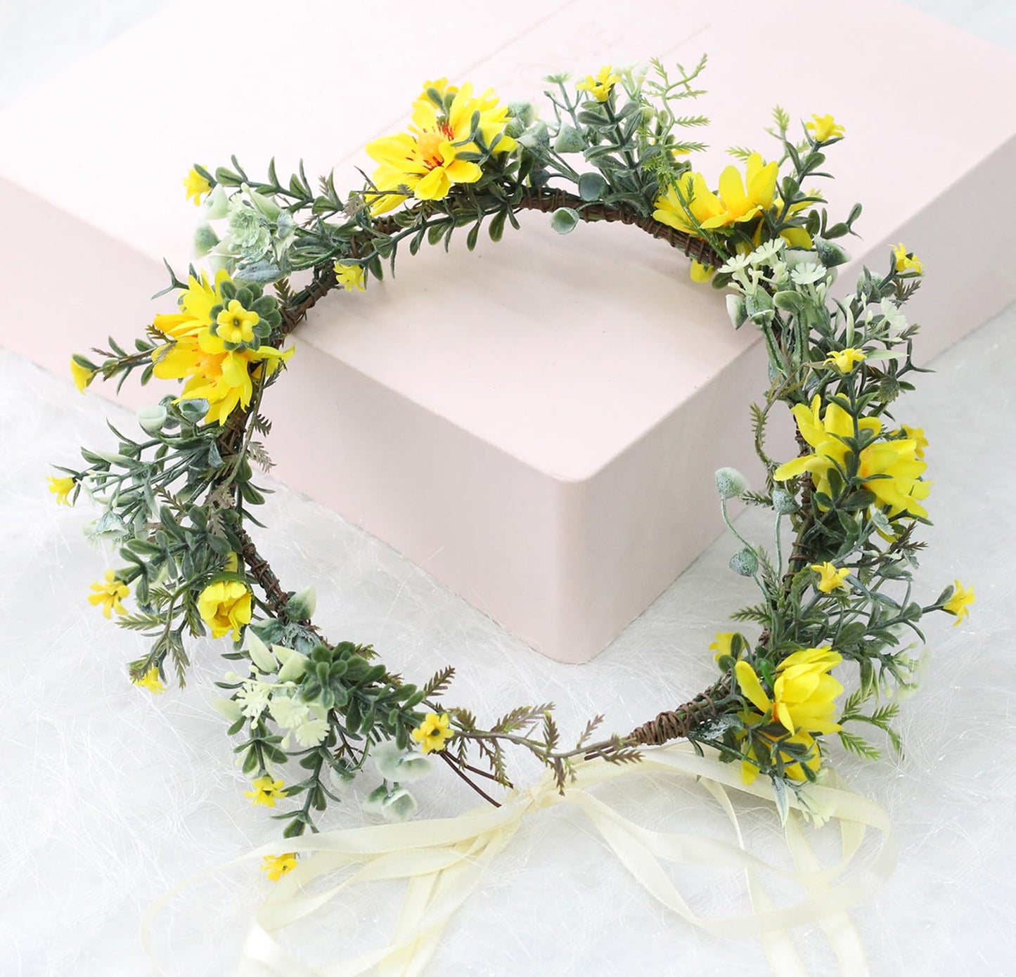 Vivivalue Floral Crown Girl Floral Headband Flower Headpiece Halo Wedding Party Photos I