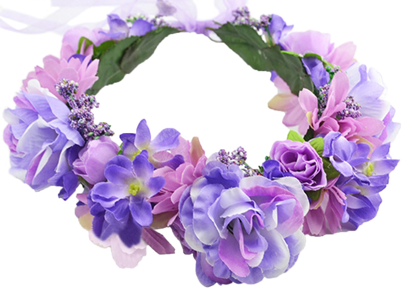 Vivivalue Floral Crown Girl Floral Headband Flower Headpiece Halo Wedding Party Photos I