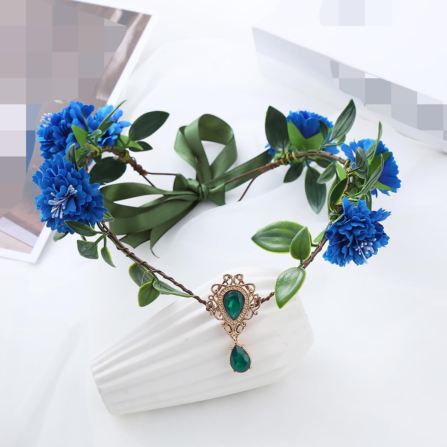 Vivivalue Floral Crown Girl Floral Headband Flower Headpiece Halo Wedding Party Photos I