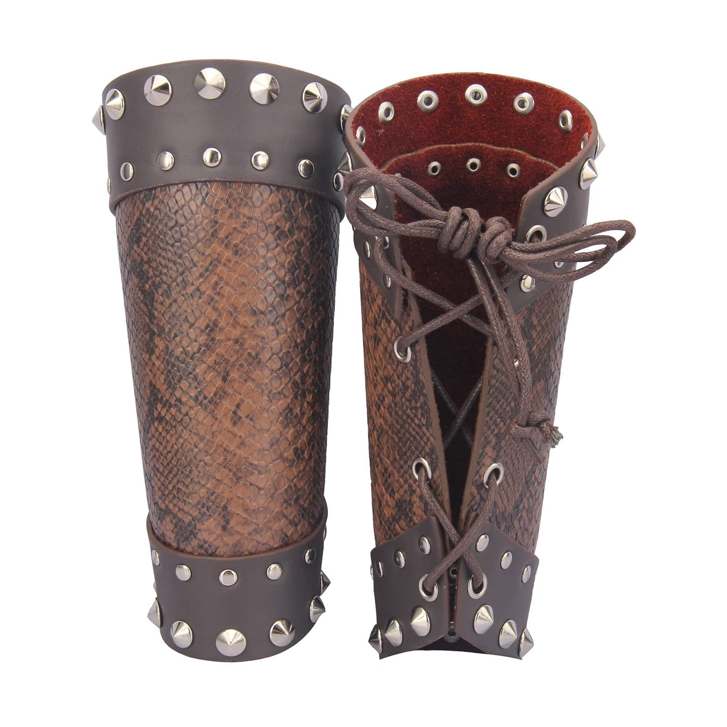 Leather Gauntlet Wristband Medieval Archery Bracers