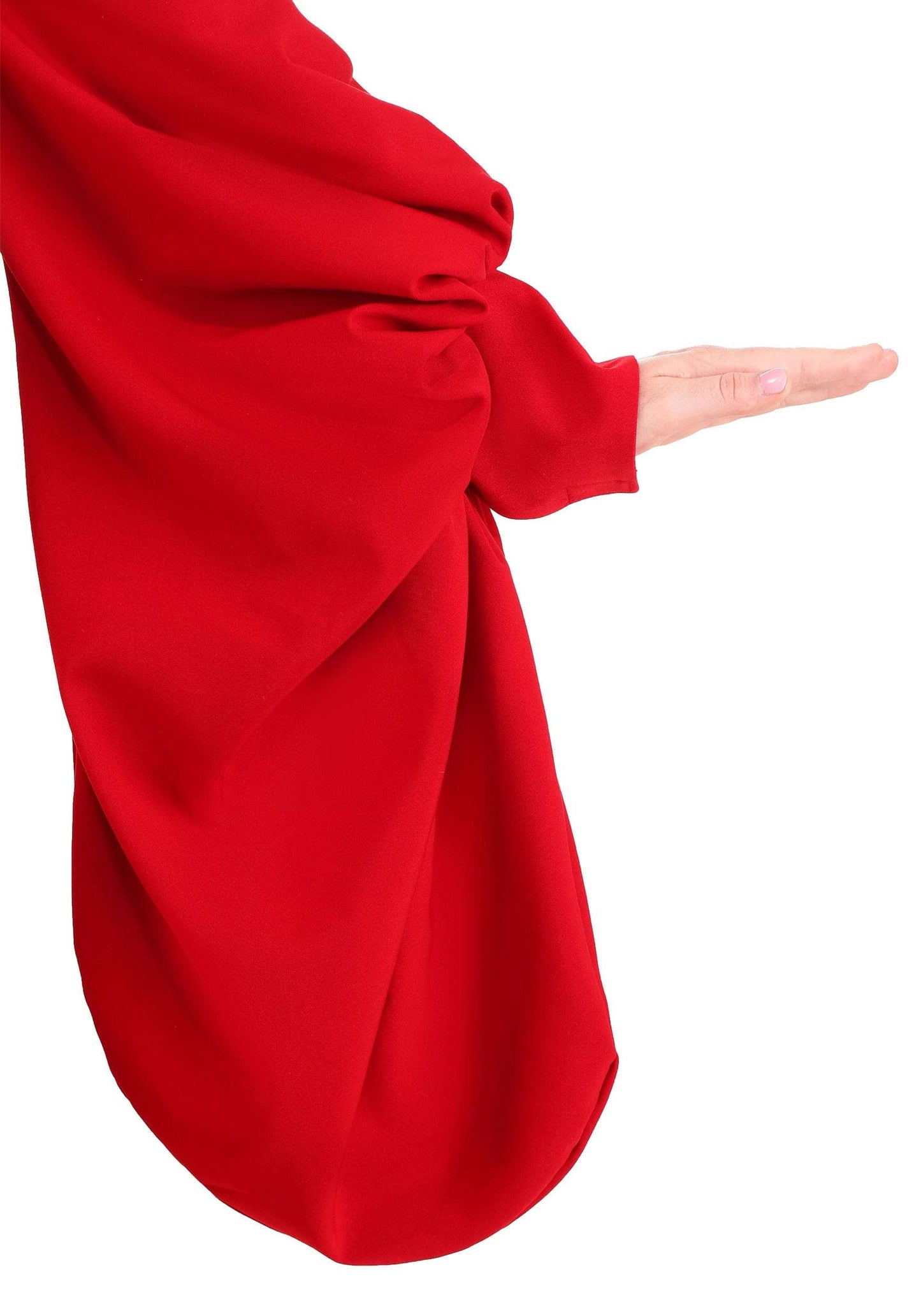 Robin Red Belled Sleeves Dress