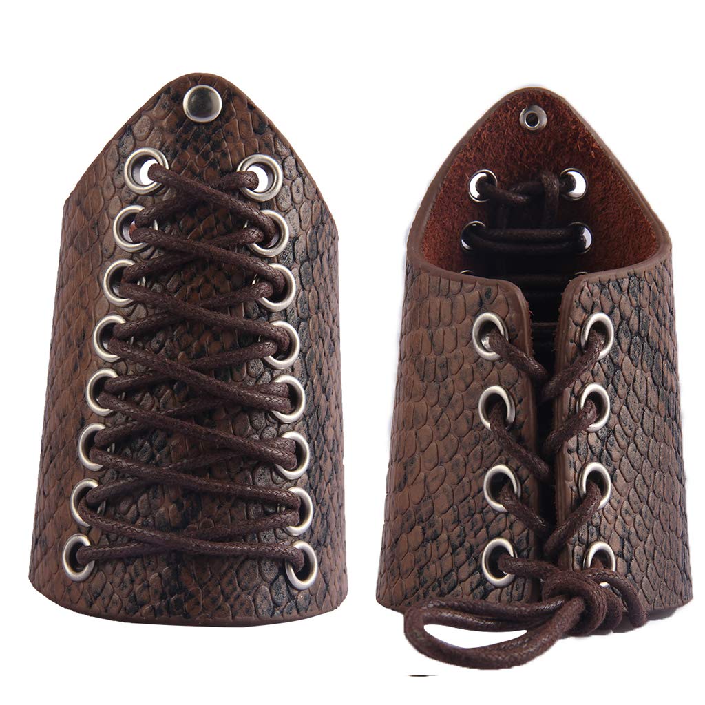 Leather Gauntlet Wristband Medieval Archery Bracers