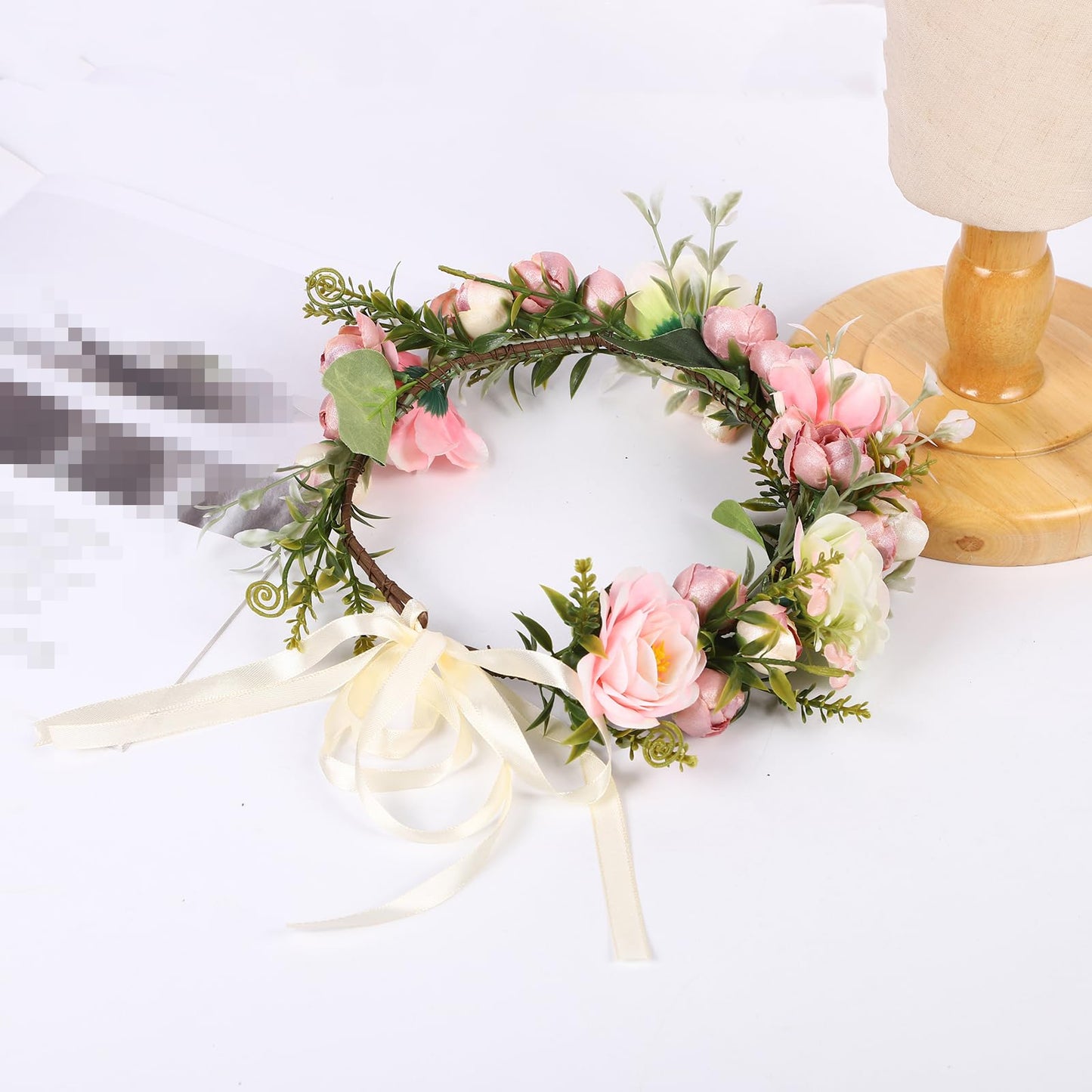 Vivivalue Floral Crown Girl Floral Headband Flower Headpiece Halo Wedding Party Photos I