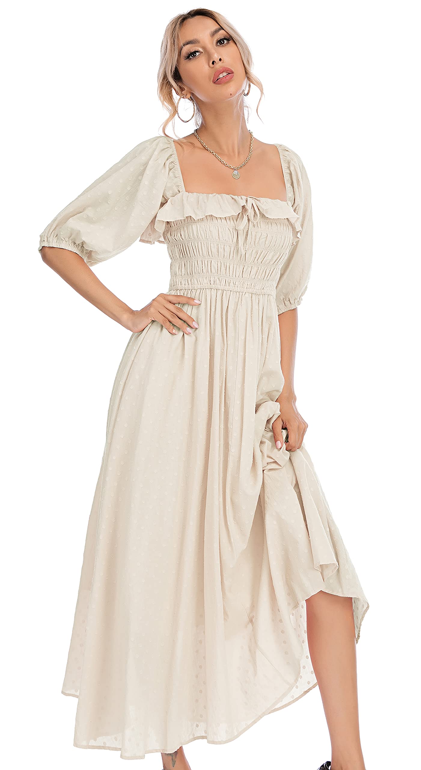 Half Sleeve Linen Dress