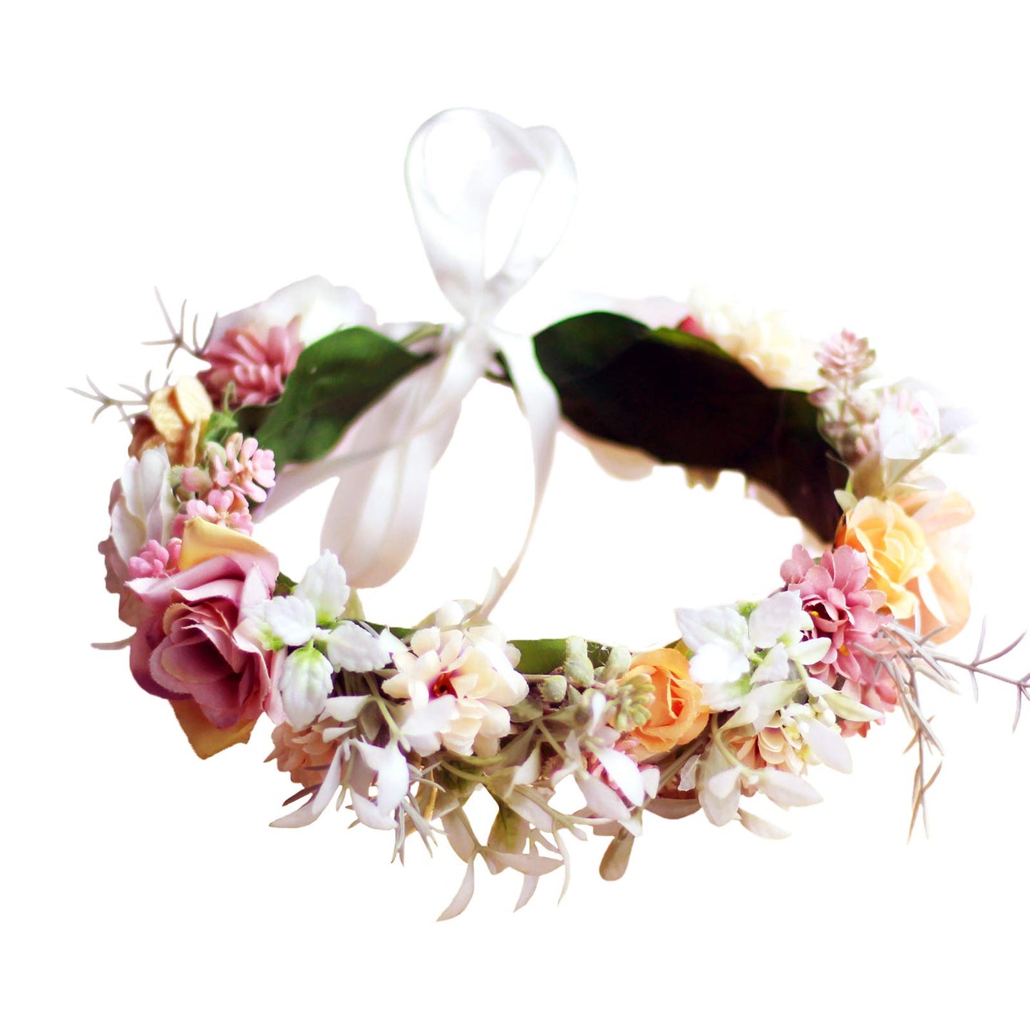 Vivivalue Floral Crown Girl Floral Headband Flower Headpiece Halo Wedding Party Photos I