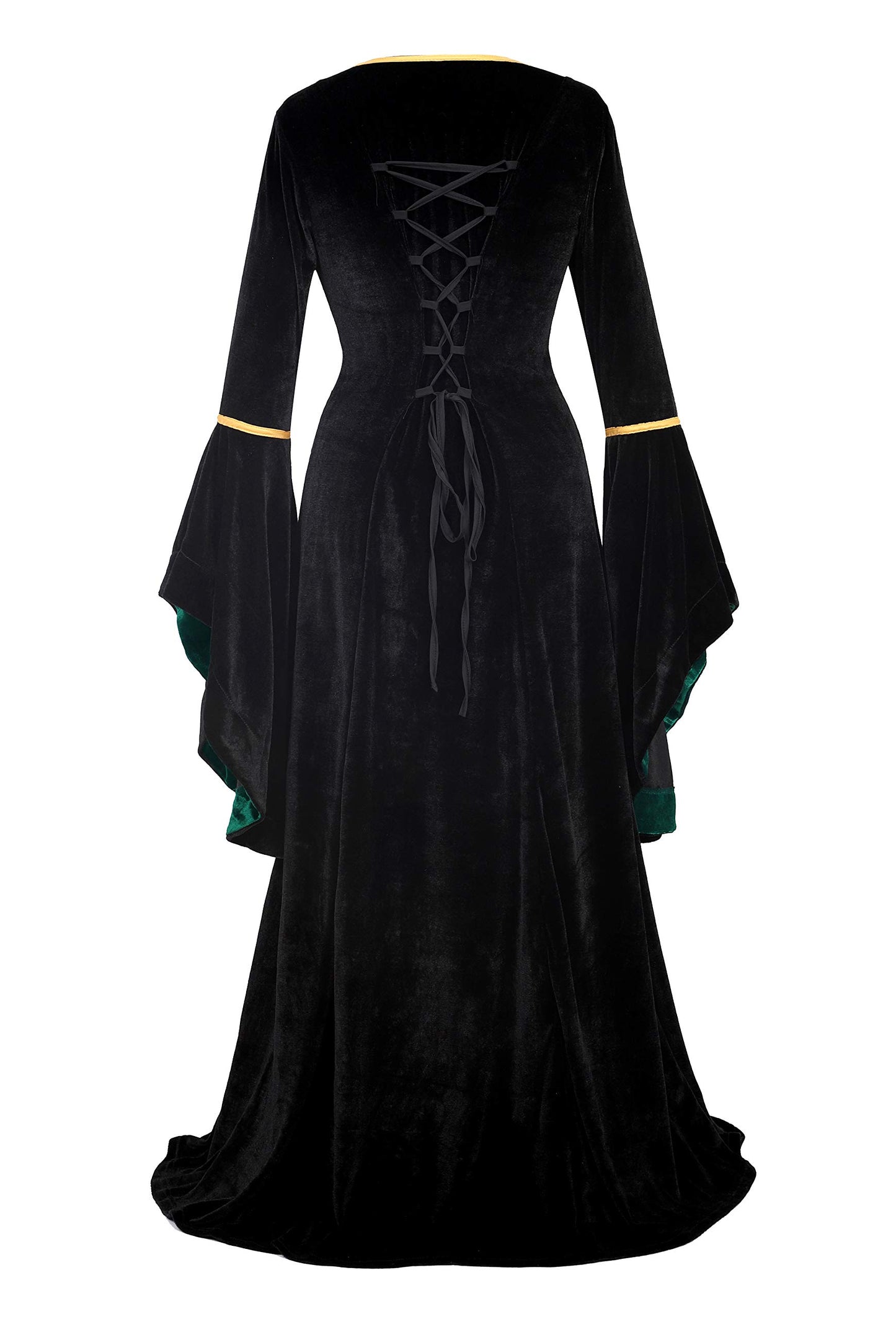 Medieval Dresses For Women Black Renaissance Dress Women Costumes Halloween Plus Size Witch Costume X-Small Blue6508