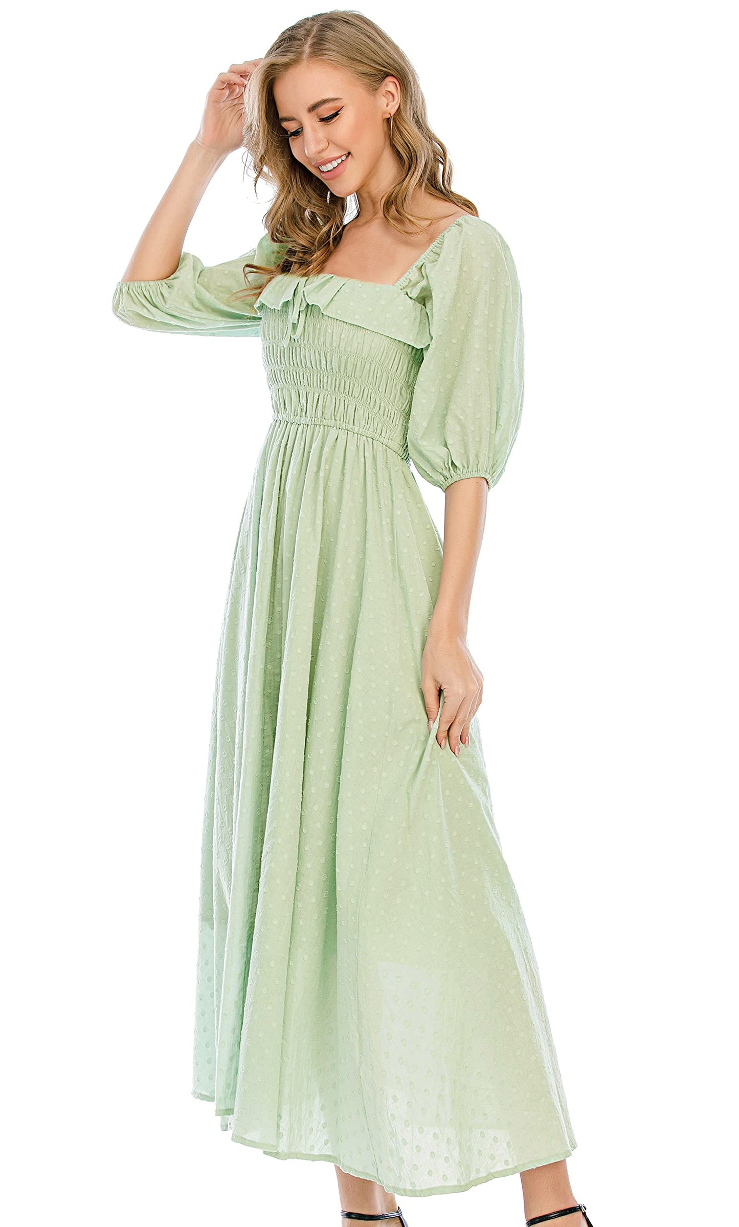 Half Sleeve Linen Dress