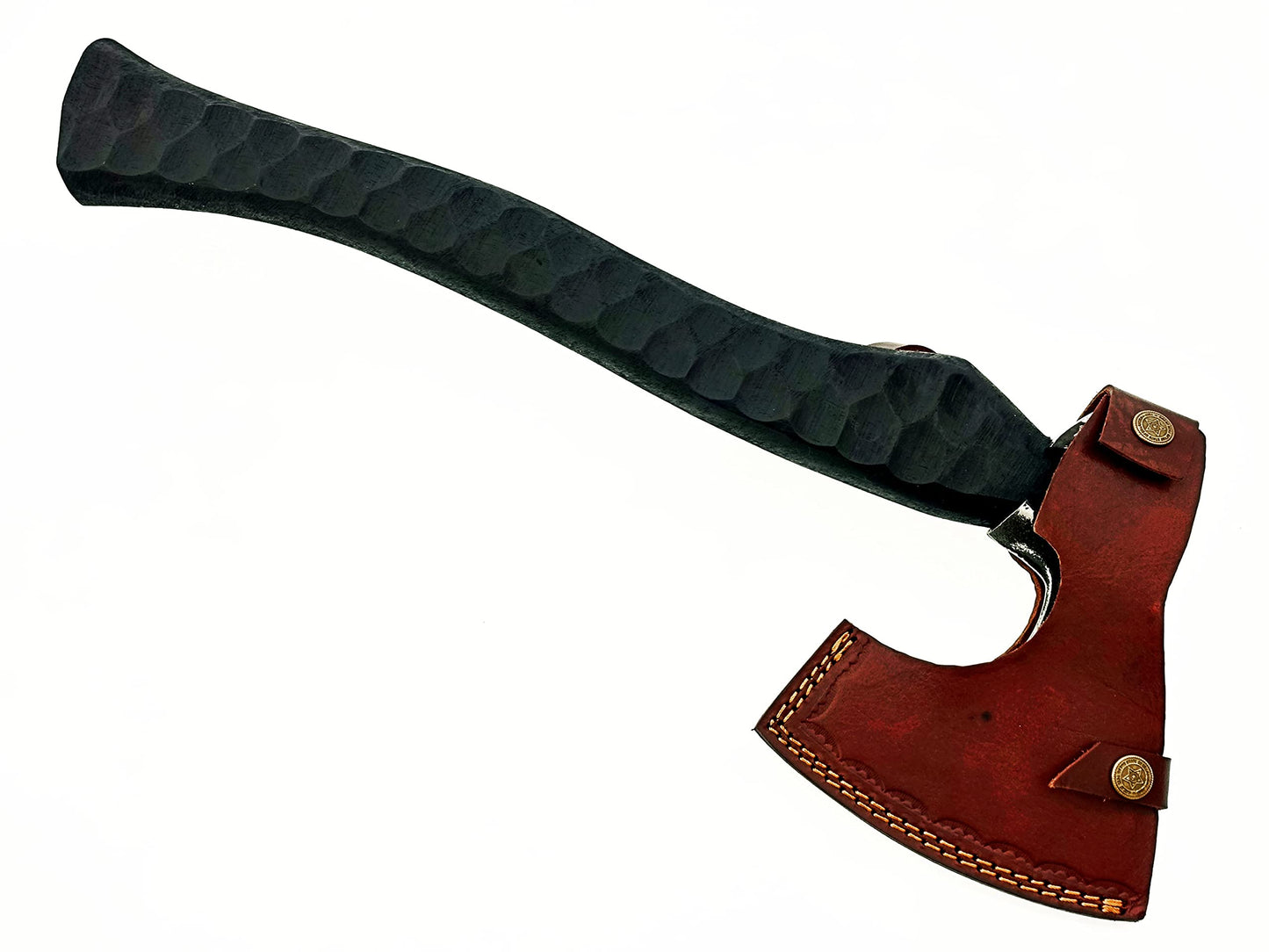 AX-7000 Custom Gift Forged Carbon Steel Viking Axe with Rose Wood Shaft, Viking Bearded Camping Axe (AX-7000) (AX-7000) AX-7000