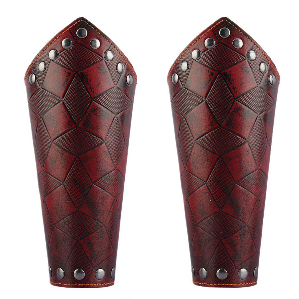 Jeilwiy Faux Leather Armor Medieval Gauntlets