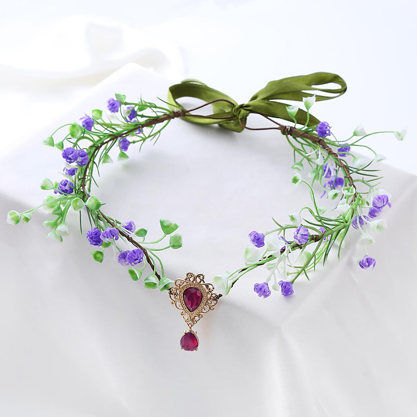 Vivivalue Floral Crown Girl Floral Headband Flower Headpiece Halo Wedding Party Photos I