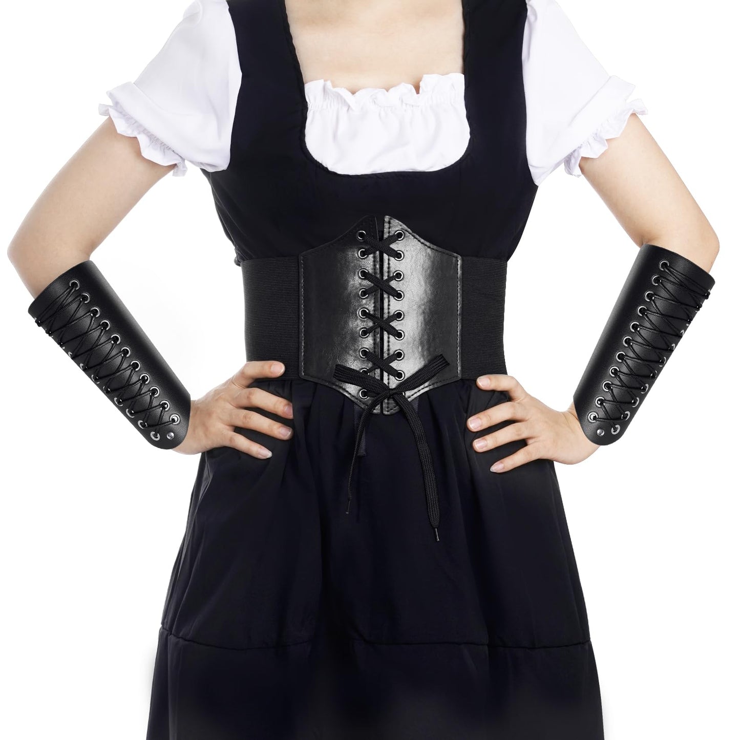 Faux Leather Cincher and Bracers