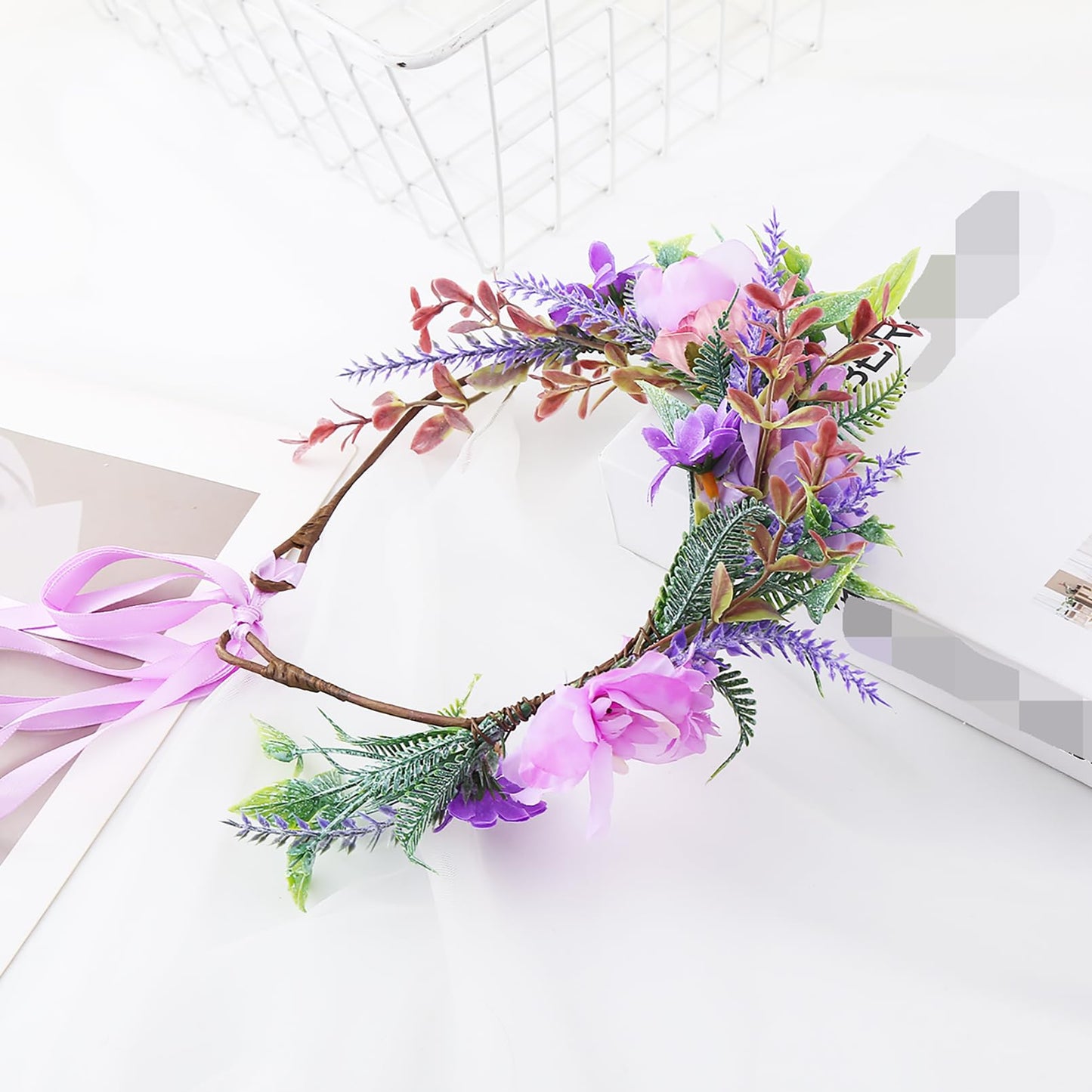 Vivivalue Floral Crown Girl Floral Headband Flower Headpiece Halo Wedding Party Photos I