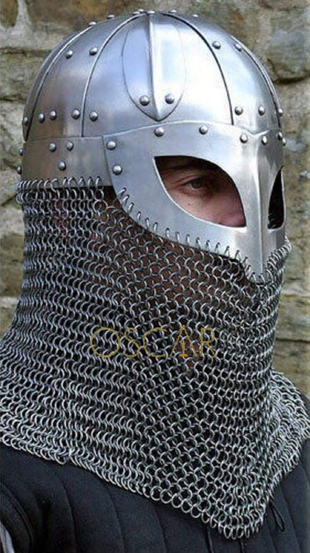 Viking Chainmail Helmet for Battle Armor