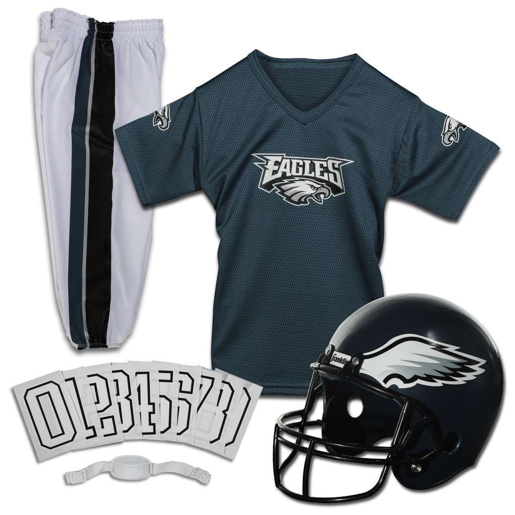 Franklin Sports NFL Youth Football Uniform Set for Boys & Girls - Includes Helmet, Jersey & Pants with Chinstrap + Numbers Minnesota Vikings Medium